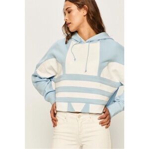 Adidas Cropped Logo Hoodie